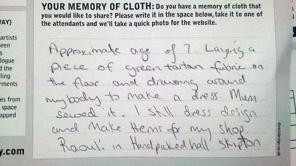 CLOTH & MEMORY » Memories of Cloth